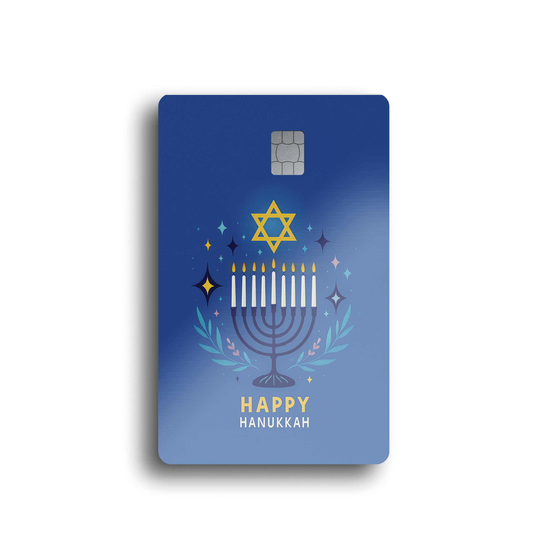 Happy Hanukkah Menorah Card Skin